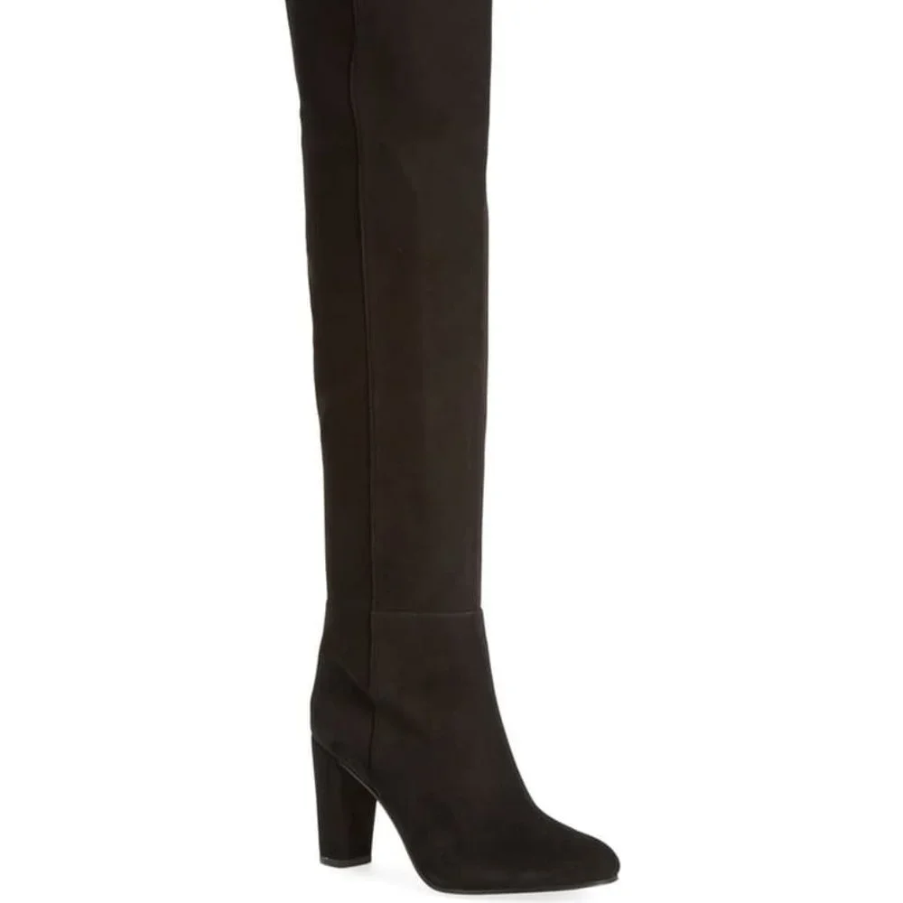 Halogen Black Over-the-Knee Suede Boots